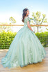 Girls Bliss Sweetheart Sequin Glitter Lace Train Ball Gown 2-16